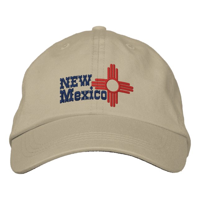 New Mexico State Flag Design Embroidered Hat (Front)
