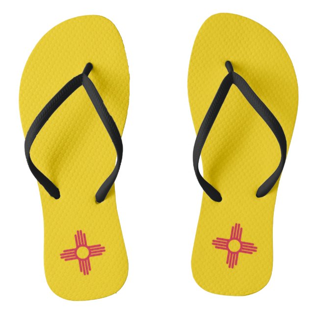 New Mexico State Flag Flip Flops (Footbed)