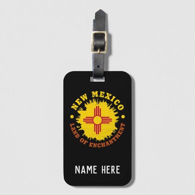 NEW MEXICO STATE FLAG LUGGAGE TAG (Front Vertical)