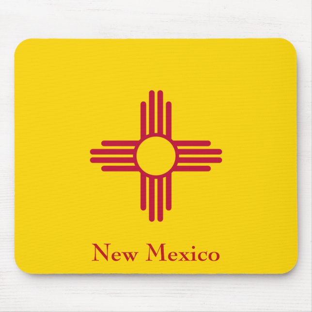 New Mexico State Flag Mouse Pad Customise Text (Front)