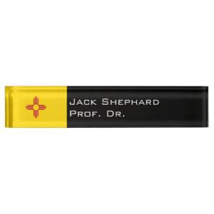 New Mexico State Flag Nameplate