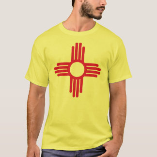 New Mexico State Flag on yellow t-shirt