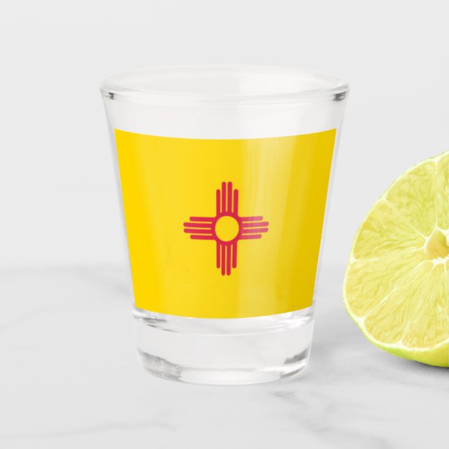 New Mexico State Flag Shot Glass (Front)