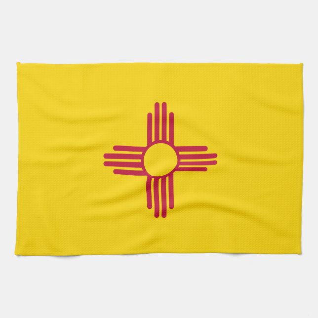 New Mexico State Flag Tea Towel (Horizontal)