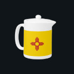 New Mexico State Flag Teapot<br><div class="desc">Elegant Teapot with Flag of New Mexico State. United States of America. This product its customisable.</div>