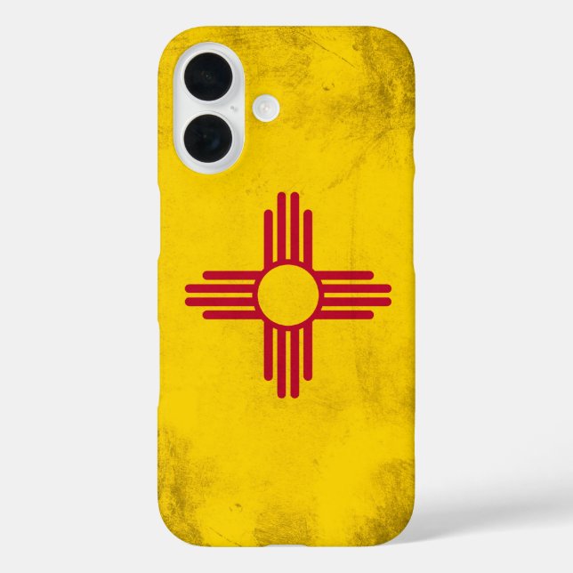 New Mexico State Flag- Zia Sun Case-Mate iPhone Case (Back)