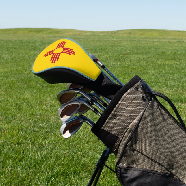New Mexico State Flag Zia Sun Golf Head Cover (In Situ)