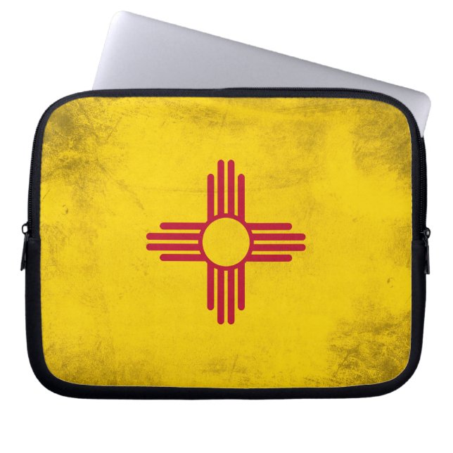 New Mexico State Flag- Zia Sun Laptop Sleeve (Front)