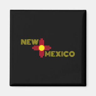 New Mexico State Flag Zia Sun Symbol  Magnet