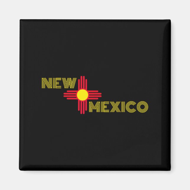 New Mexico State Flag Zia Sun Symbol  Magnet (Front)