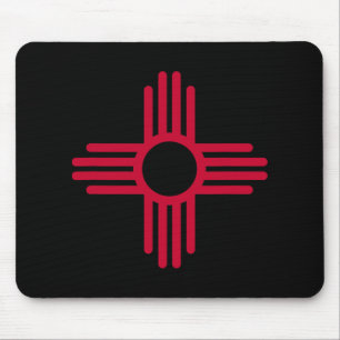 New Mexico State Flag Zia Symbol Flag  Mouse Mat