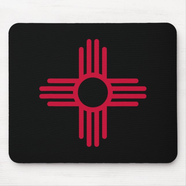 New Mexico State Flag Zia Symbol Flag  Mouse Mat (Front)