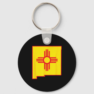 New Mexico State Flag Zia Symbol Flag New Mexico  Key Ring