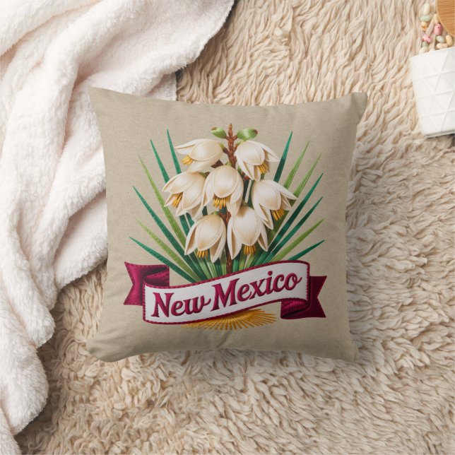 New Mexico State FlowersEmblem Cushion (Blanket)