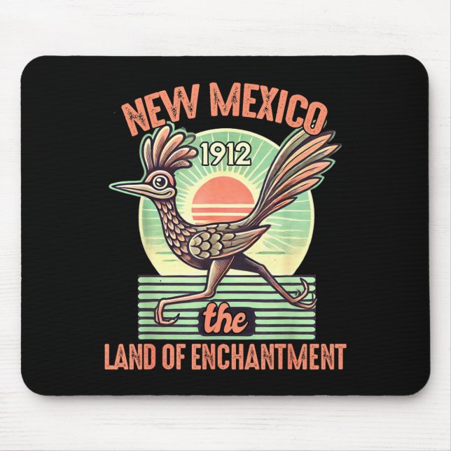 New Mexico State Land Of Enchantment Road Runner S Mouse Mat (Front)