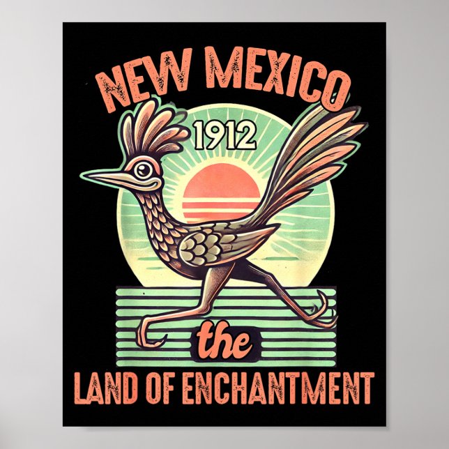 New Mexico State Land Of Enchantment Road Runner S Poster (Front)