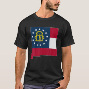 NEW MEXICO STATE MAP GEORGIA GA Flag Roots Men Wom T-Shirt