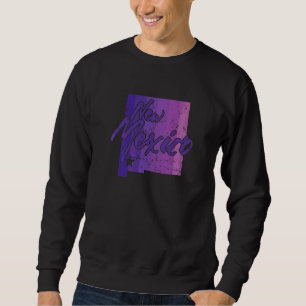 New Mexico State Outline Map Usa Sweatshirt