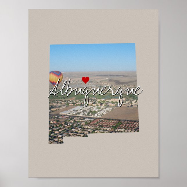 New Mexico State Photo insert and town name Poster (Front)