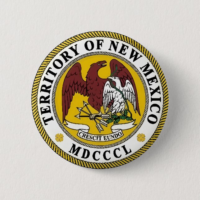 New Mexico State Seal 6 Cm Round Badge (Front)