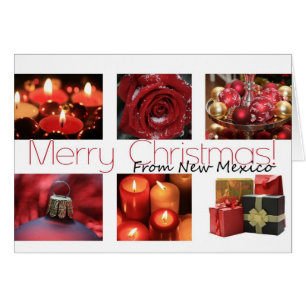 New Mexico State specific card winter collage