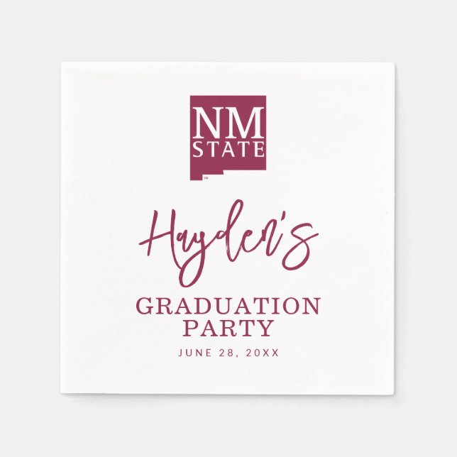 New Mexico State University Graduation Napkin (Front)