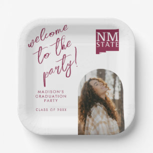 New Mexico State University Graduation Paper Plate