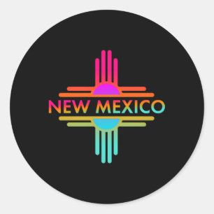 New Mexico State Zia Symbol Classic Round Sticker