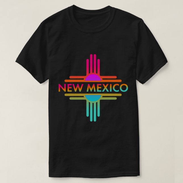New Mexico State Zia Symbol Design Swea T-Shirt (Design Front)
