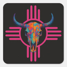 New Mexico Sun Skull Pink
