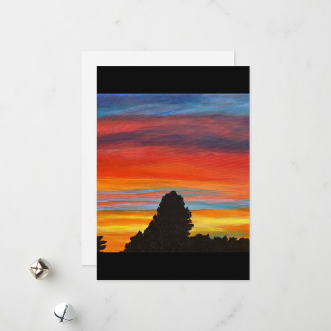 New Mexico Sunset: The Land of Enchantment Holiday Card (Front/Back In Situ)