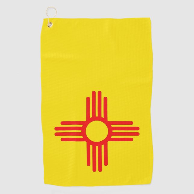 New Mexico Talking Canyons, New Mexico Golf Towel (Front)