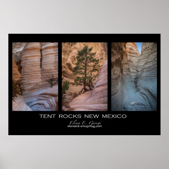 New Mexico Tent Rocks Poster (Front)