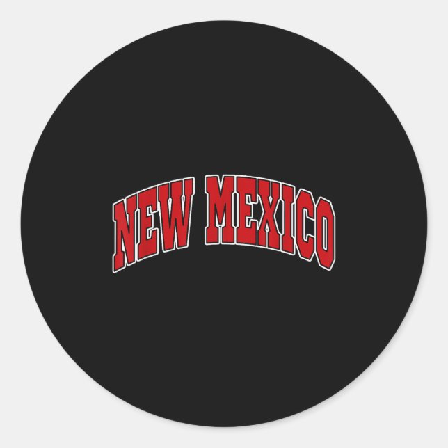 New Mexico - Throwback Design - Clic  Classic Round Sticker (Front)