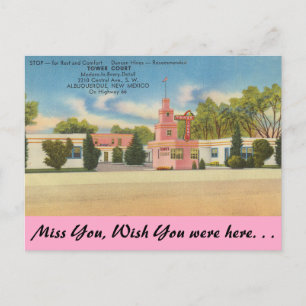 New Mexico, Tower Court, Albuquerque Postcard