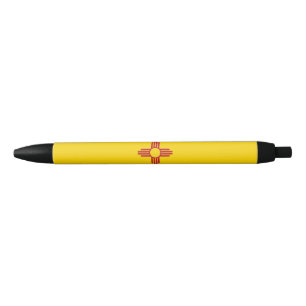New Mexico (US State) Flag Black Ink Pen