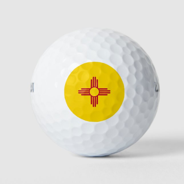 New Mexico (US State) Flag Golf Balls (Front)