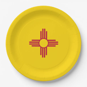 New Mexico (US State) Flag Paper Plate