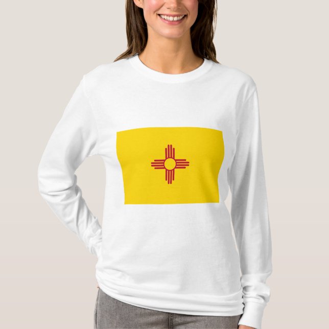 New Mexico (US State) Flag T-Shirt (Front)
