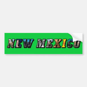 New Mexico, USA Text Bumper Sticker