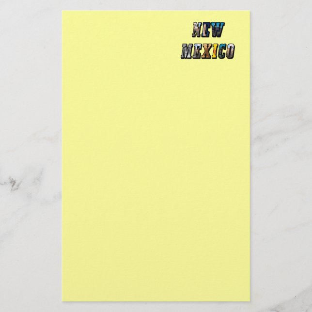 New Mexico, USA Text Stationery (Front)