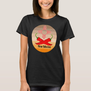 New Mexico Vintage Retro Sunset Red Chiles T-Shirt