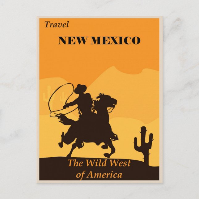 New Mexico Vintage Travel Poster Postcard (Front)