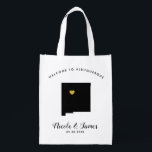 New Mexico Wedding Welcome Bag, Gold Heart Reusable Grocery Bag<br><div class="desc">Fill this welcome bag with favourite goodies for your guests to enjoy when they arrive in New Mexico!</div>