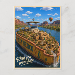 New Mexico Wish You Were Here State Series Postcard