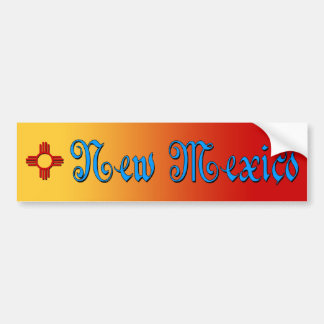 New Mexico & Zia Bumper Sticker