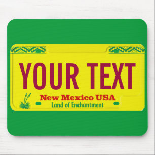 New Mexico zia license plate mouse pad