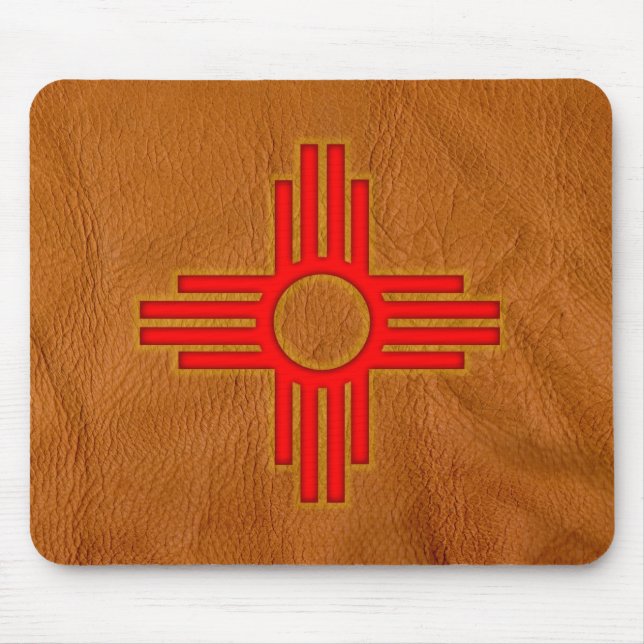 New Mexico Zia Sun Symbol Mouse Mat (Front)