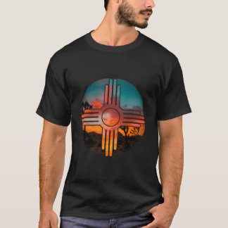 New Mexico Zia Symbol And Landscape T-Shirt