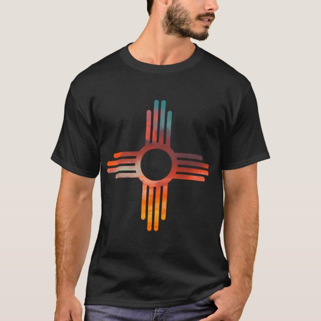 New Mexico Zia Symbol Print T-Shirt (Front)